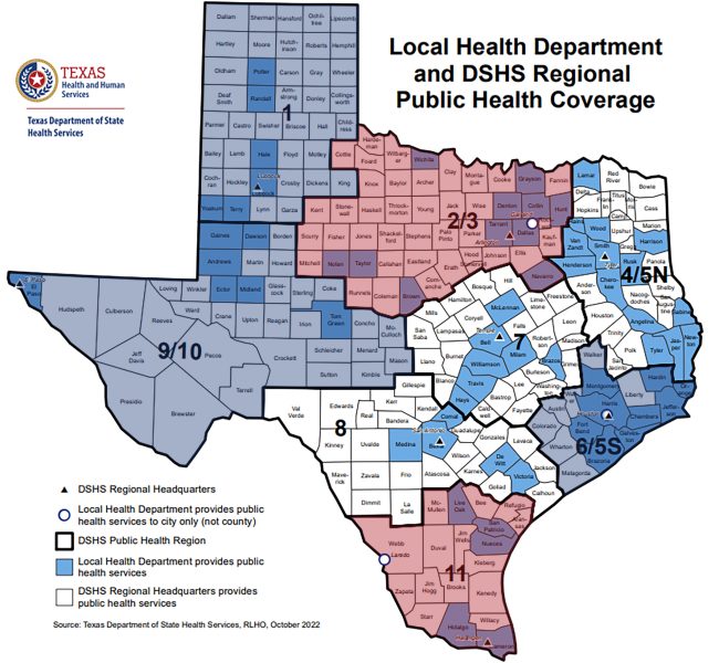 Texas Region Map (Color-Coded to Nurse)